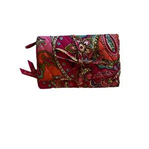 Vera Bradley Floral Pink travel jewelry organizer